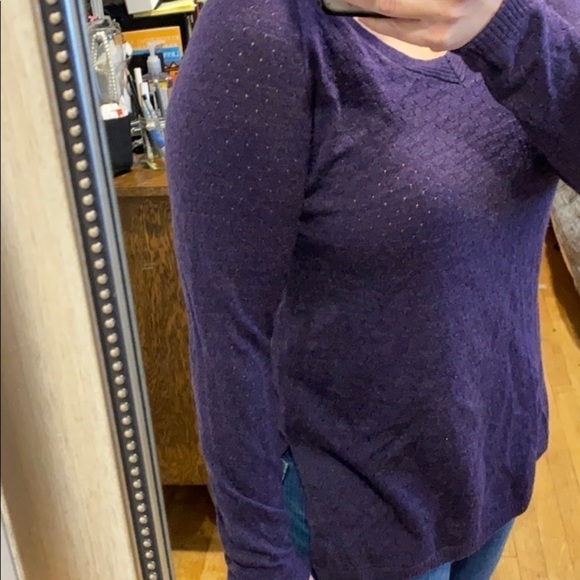 Smartwool Purple V Neck Tunic Sweater - Picture 13 of 16